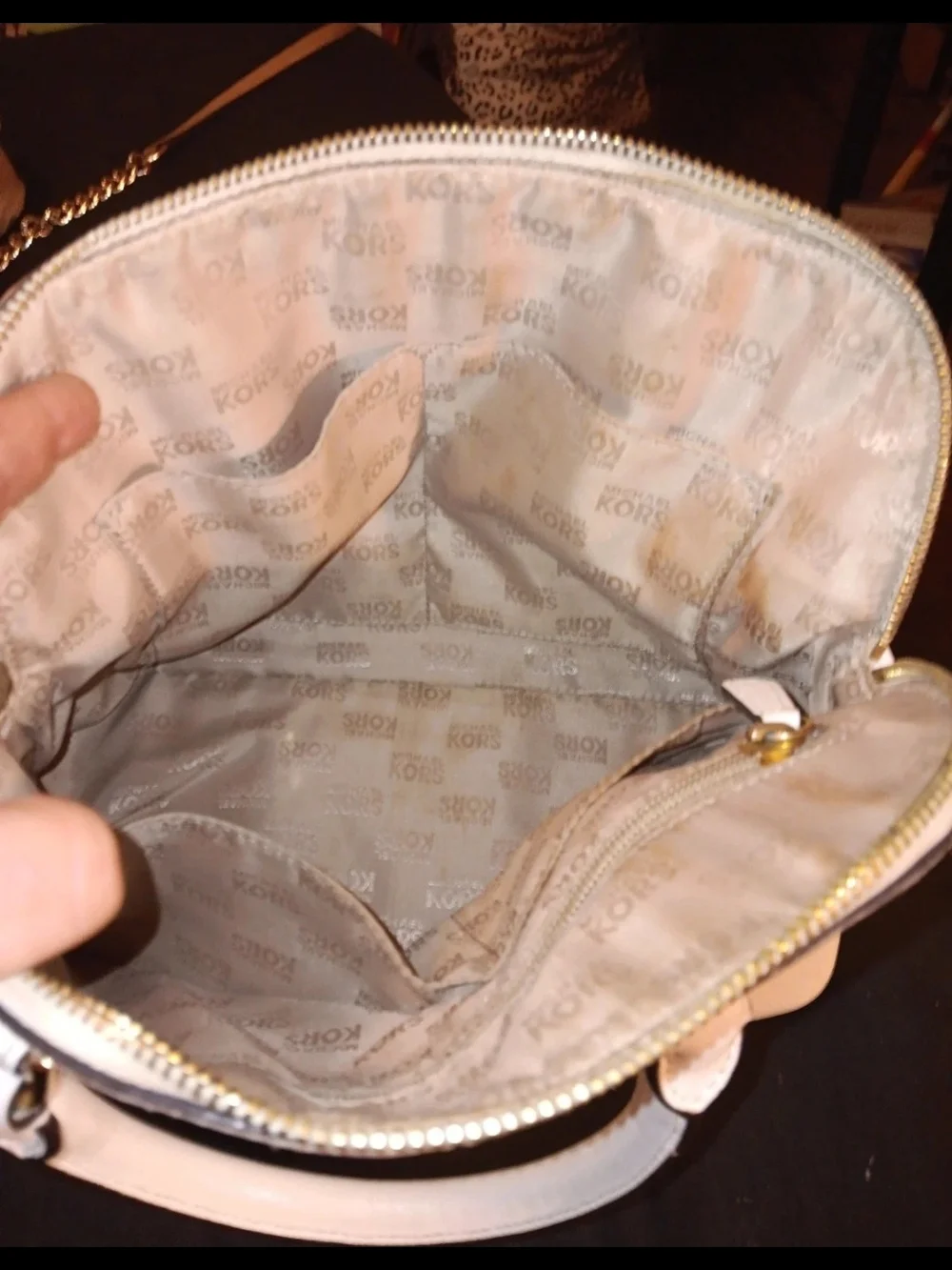 Michael KORS White Dome Satchel Handbag